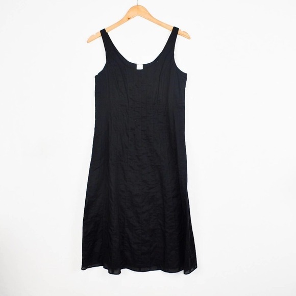 Jones New York Black Cotton Pleated Dress XS - Picture 1 of 5